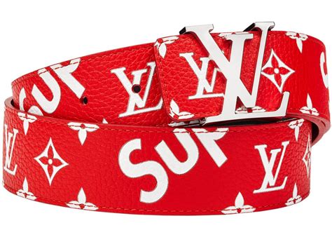 louis vuitton x supreme belt fake|louis vuitton supreme red belt.